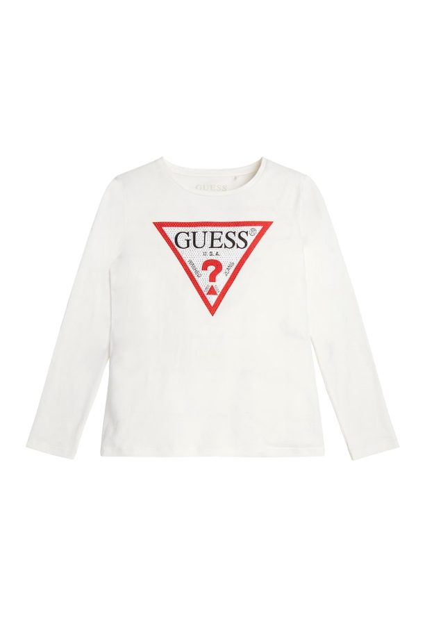 Блуза от жарсе с декоративни камъни GUESS JEANS