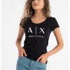 Вталена тениска с лого ARMANI EXCHANGE