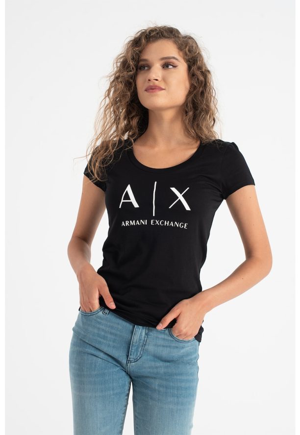 Памучна слим тениска ARMANI EXCHANGE