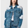 Дънково яке с фигурални апликации GUESS JEANS