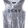 Елек с качулка и пайети DKNY