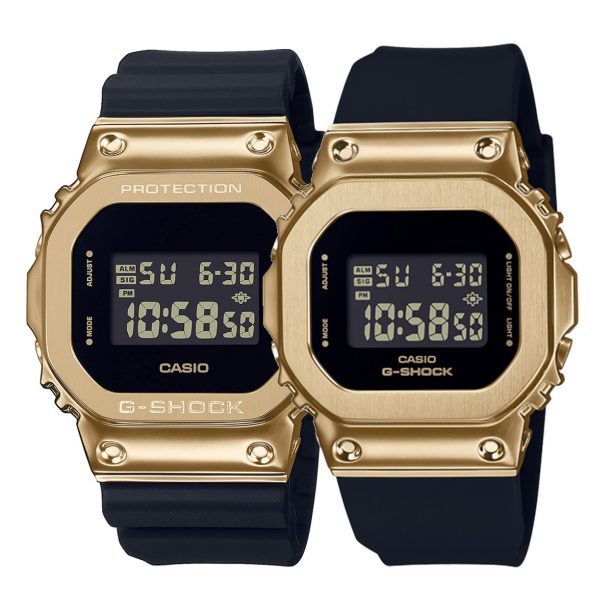 Комплект часовници за двойки Casio GM-5600G-9ER & GM-S5600GB-1ER - Подарък