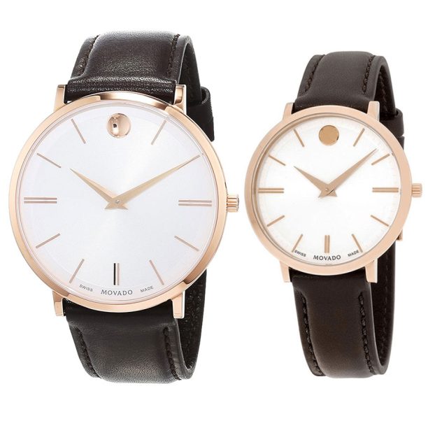 Комплект часовници за двойки Movado 607089 & 607093 - Подарък