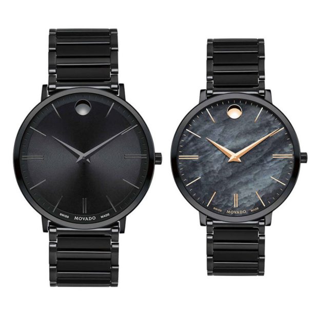 Комплект часовници за двойки Movado 607210 & 607211 - Подарък