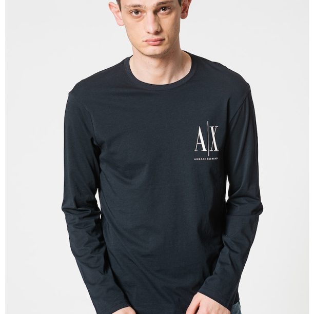 Памучна блуза с лого ARMANI EXCHANGE