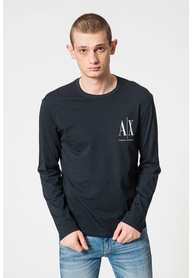 Памучна блуза с лого ARMANI EXCHANGE