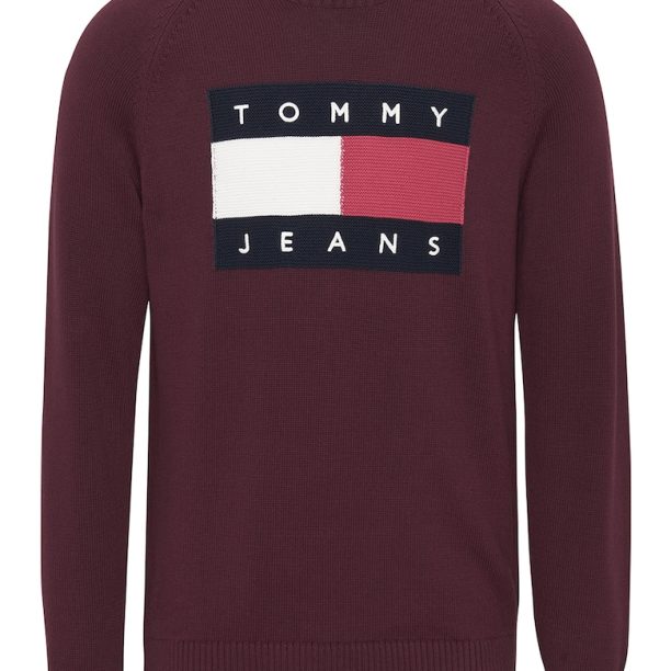 Пуловер с уголемено лого Tommy Jeans