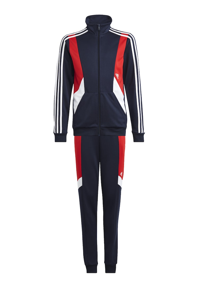 Спортен екип с цип и дизайн с цветен блок adidas Sportswear