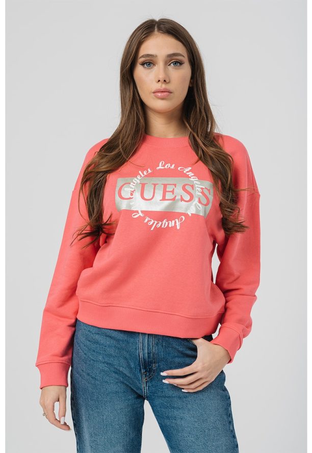 Суитшърт с лого GUESS JEANS