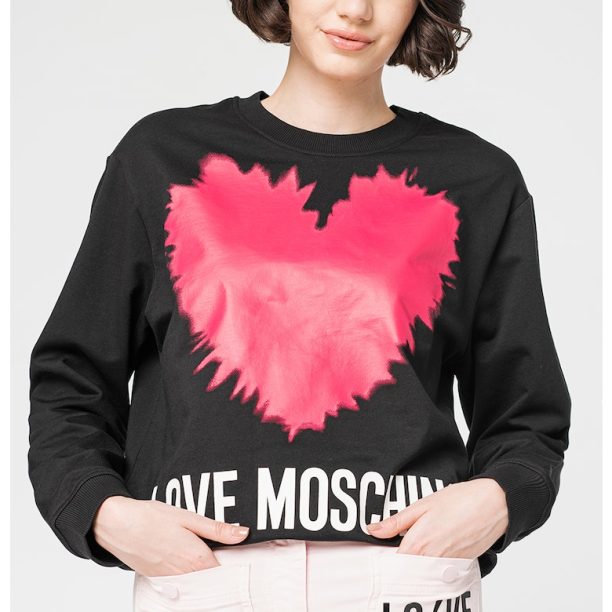 Суитшърт с лого Love Moschino