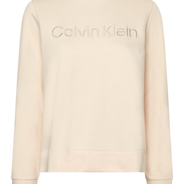 Суитшърт с модал с овално деколте и лого CALVIN KLEIN