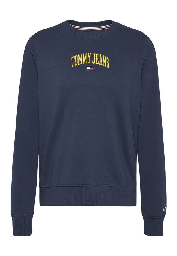 Суитшърт с овално деколте и бродирано лого Tommy Jeans