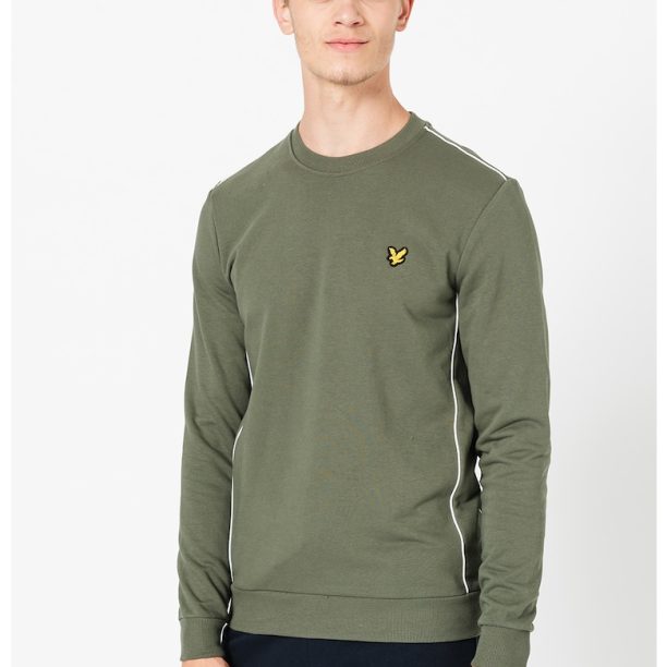 Суитшърт с овално деколте и контрасти Lyle  Scott