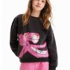 Суитшърт с шарка на Pink Panther DESIGUAL