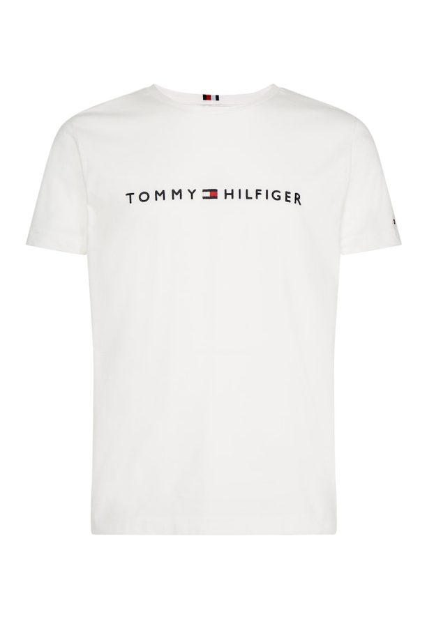 Тениска от органичен памук с лого и надписи Tommy Hilfiger