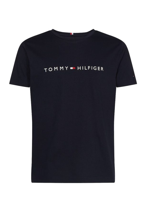 Тениска от органичен памук с лого и надписи Tommy Hilfiger