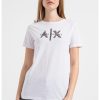 Тениска с лого от пайети ARMANI EXCHANGE