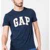 Тениска с овално деколте и лого GAP