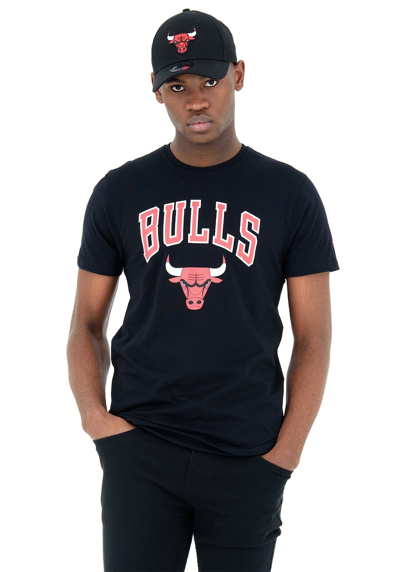 Тениска с овално деколте и щампа Chicago Bulls New Era