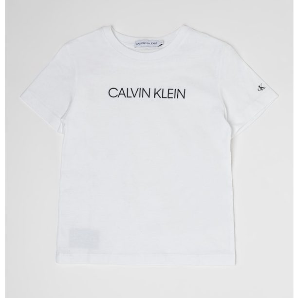 Тениска с органичен памук с лого CALVIN KLEIN