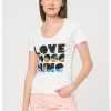 Тениска с памук и лого Love Moschino