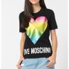 Тениска с щампа и лого Love Moschino