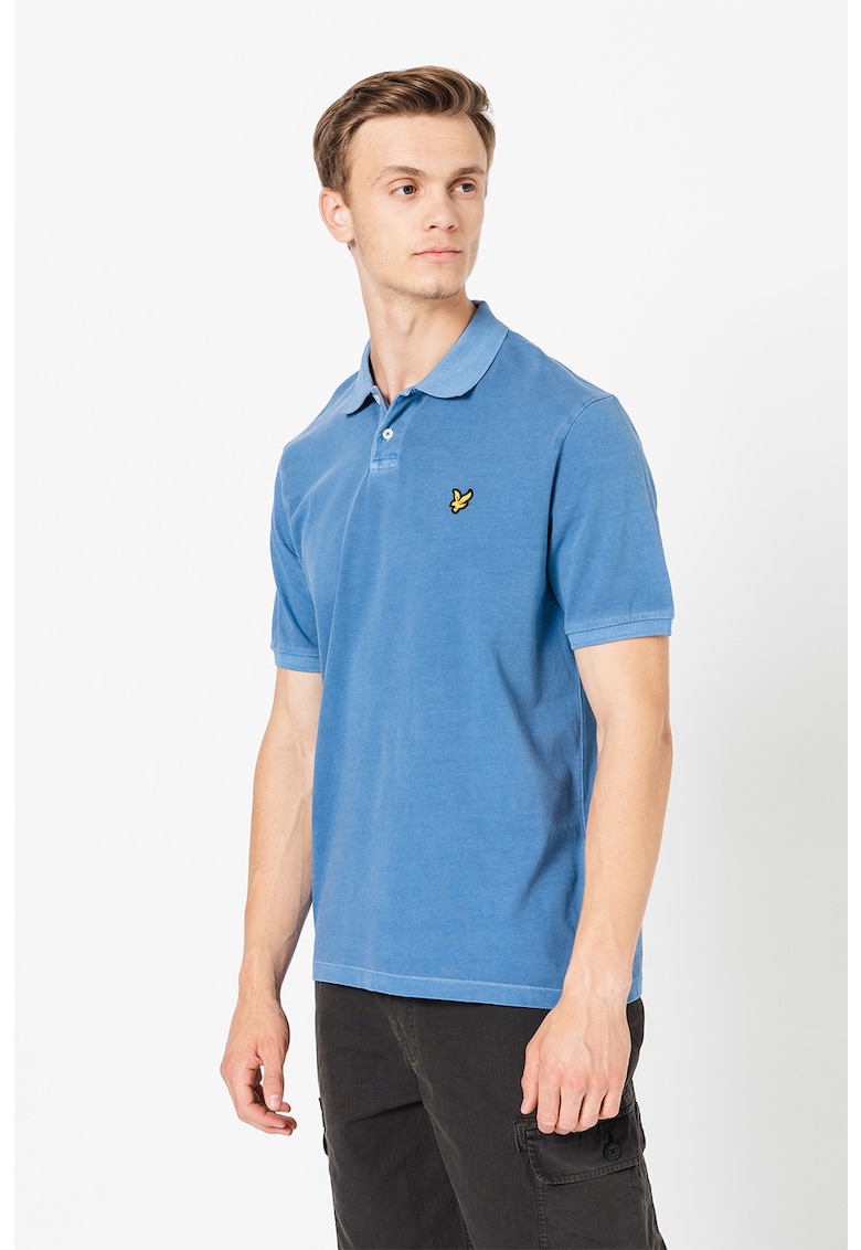 Тениска с яка и лого Lyle  Scott