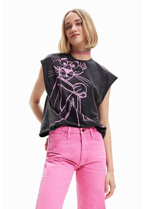 Топ с десен Pink Panther DESIGUAL