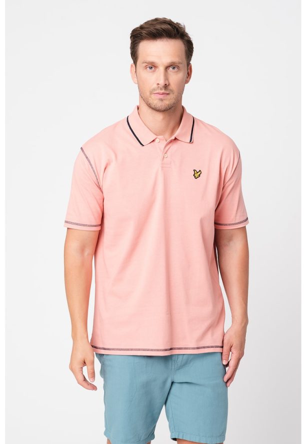 Уголемена тениска с яка и лого Lyle  Scott