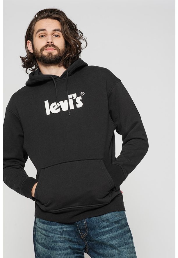 Худи с джоб кенгуру и лого Levis