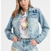 Яке от деним с бродерии GUESS JEANS