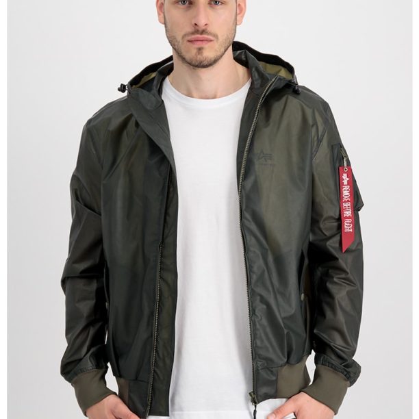 Яке с качулка и джобове с цип ALPHA INDUSTRIES