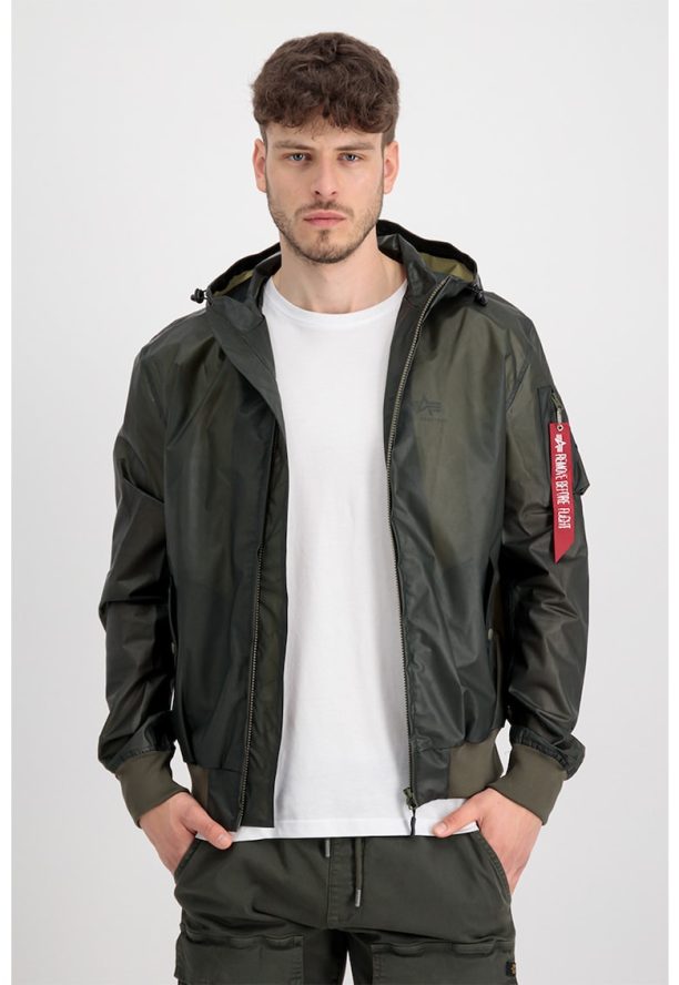 Яке с качулка и джобове с цип ALPHA INDUSTRIES