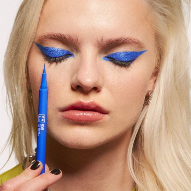 3INA The Color Pen Eyeliner очна линия в писалка цвят 850 - Blue 1 мл. купи на топ цена