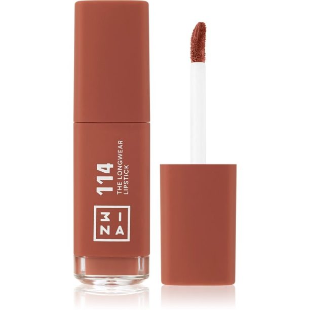 3INA The Longwear Lipstick дълготрайно течно червило цвят 114 - Light brown 6 мл. на ниска цена