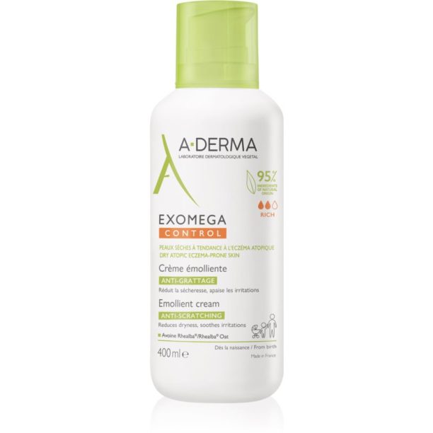 A-Derma Exomega Control крем за тяло за много суха чуствителна и атопична кожа 400 мл.