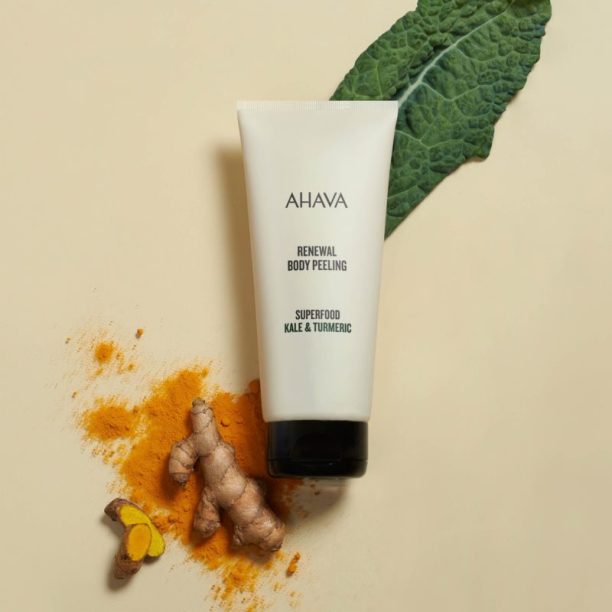 AHAVA Superfood Kale & Turmeric възстановяващ пилинг за тяло 200 мл. на ниска цена