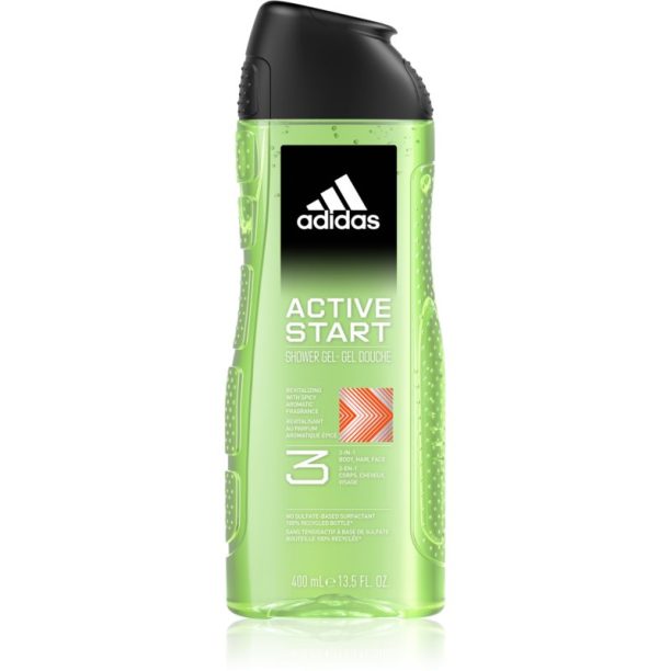 Adidas 3 Active Start душ гел  за мъже 400 мл. на ниска цена