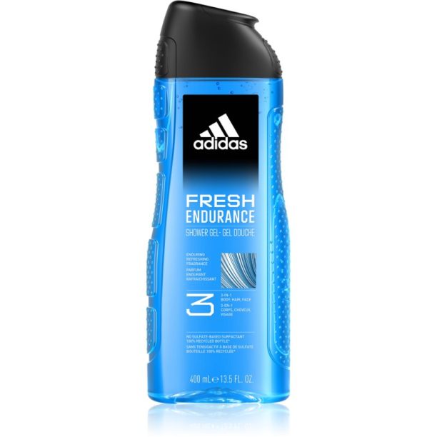 Adidas Fresh Endurance освежаващ душ гел 3 в 1 400 мл.