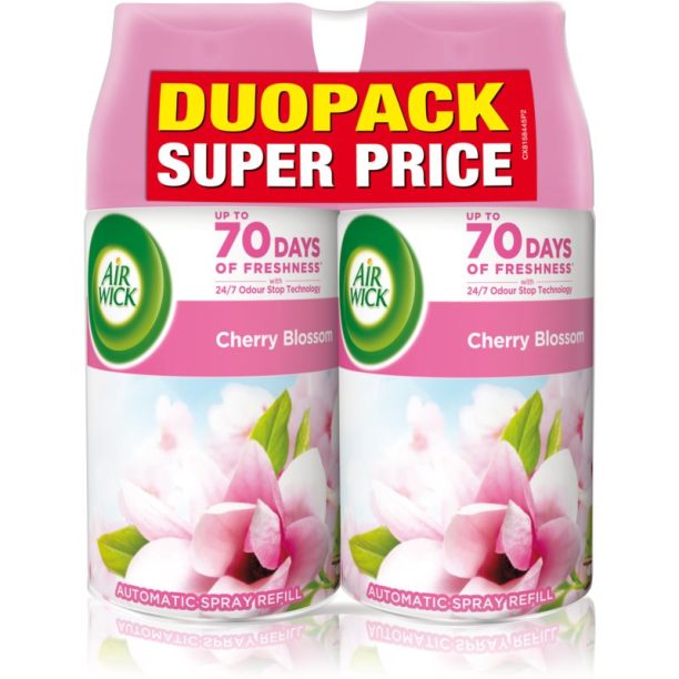 Air Wick Freshmatic Cherry Blossom ароматизатор за въздух пълнител DUO 2x250 мл.