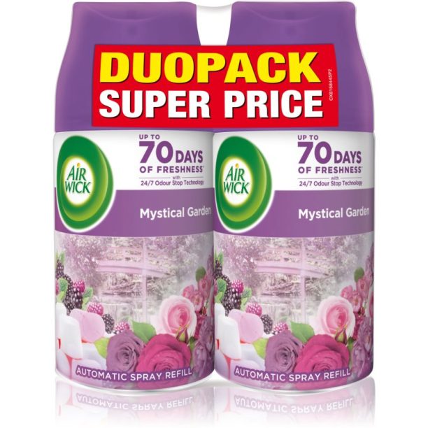 Air Wick Freshmatic Mystical Garden ароматизатор за въздух пълнител с аромат 2x250 мл.