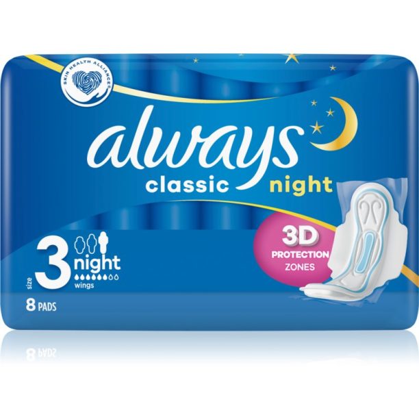 Always Classic Night санитарни кърпи 8 бр.