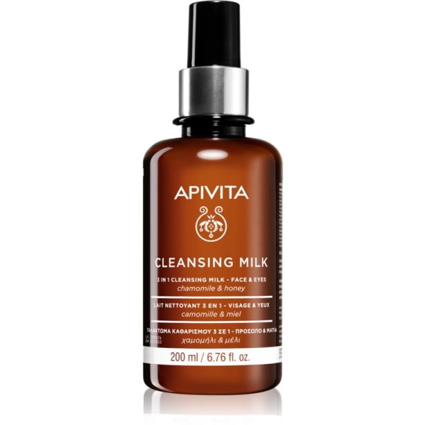 Apivita Cleansing Chamomile & Honey почистващо мляко 3 в 1 за лице и очи 200 мл.