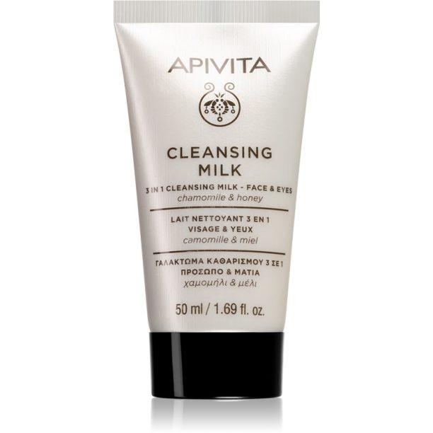 Apivita Cleansing Chamomile & Honey почистващо мляко 3 в 1 за лице и очи 50 мл.