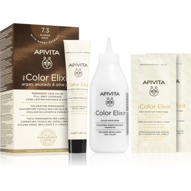 Apivita My Color Elixir боя за коса без амоняк цвят 7.3 Blonde Gold