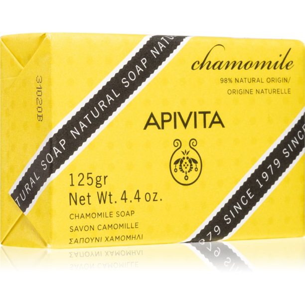 Apivita Natural Soap Chamomile почистващ твърд сапун 125 гр.