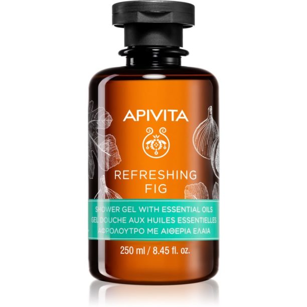 Apivita Refreshing Fig освежаващ душ гел с есенциални масла 250 мл.