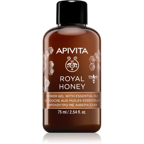 Apivita Royal Honey хидратиращ душ гел с есенциални масла 75 мл.