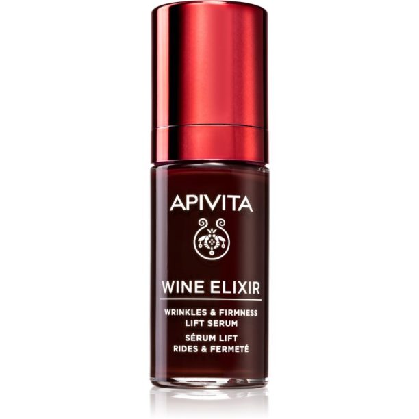 Apivita Wine Elixir Santorini Vine серум против бръчки с лифтинг ефект със стягащ ефект 30 мл.