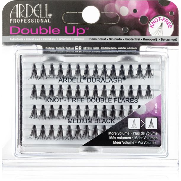 Ardell Double Up лепящи снопчета мигли без възли размер Medium Black